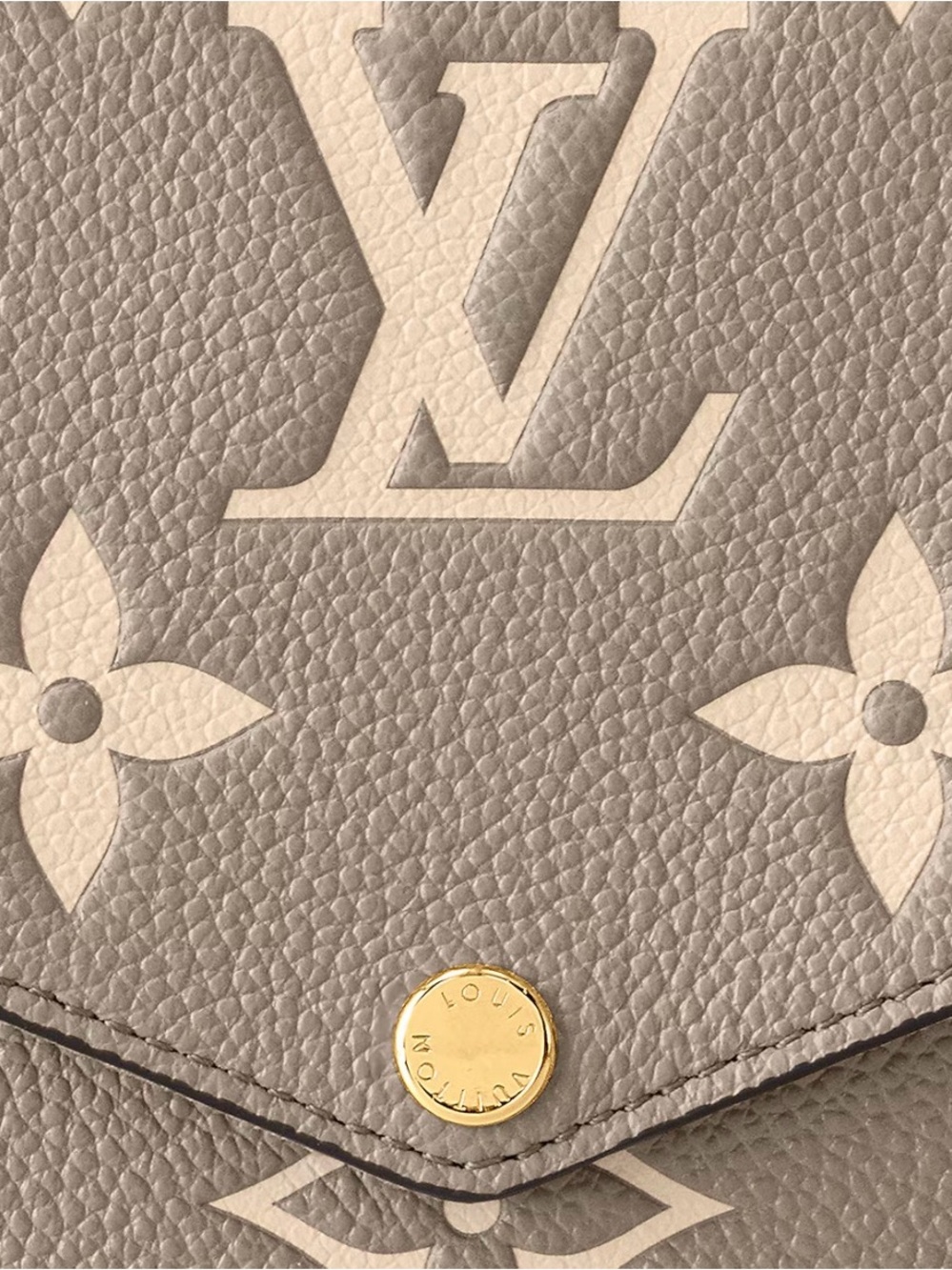 Louis Vuitton Pochette Félicie Tourterelle Gray/Cream Monogram EUC - Picture 6 of 8